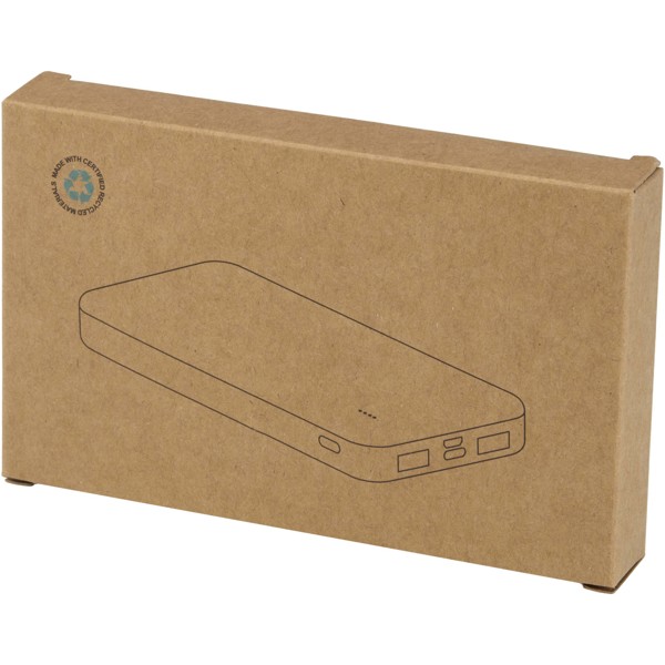 Intan 10.000 mAh 10W recycled plastic power bank - White