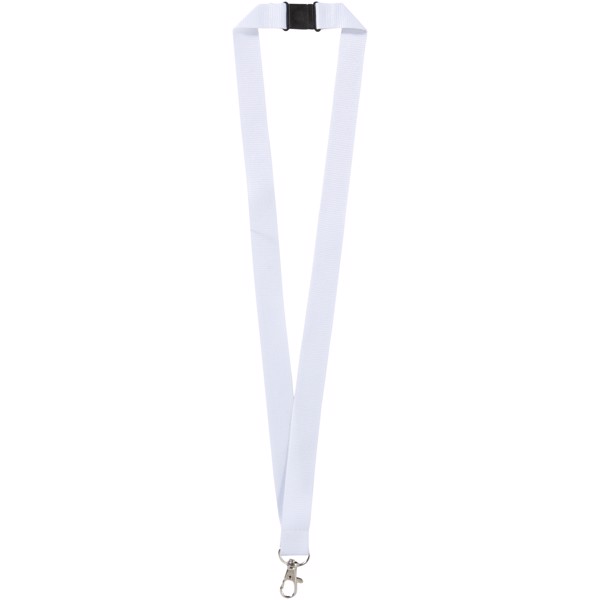 Lago lanyard with break-away closure - White