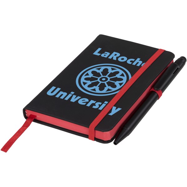 Noir Edge small notebook - Solid black / Red