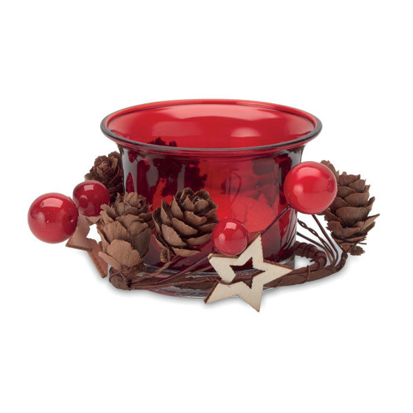 Christmas candle holder Bougie - Red