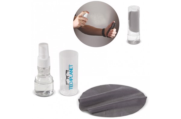 Cleaner with microfiber cloth