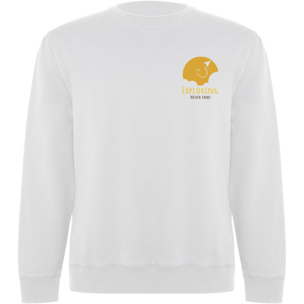 Batian organic cotton unisex crewneck sweater - White / roly-3XL