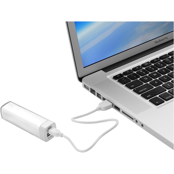 Flash 2200 mAh power bank - White