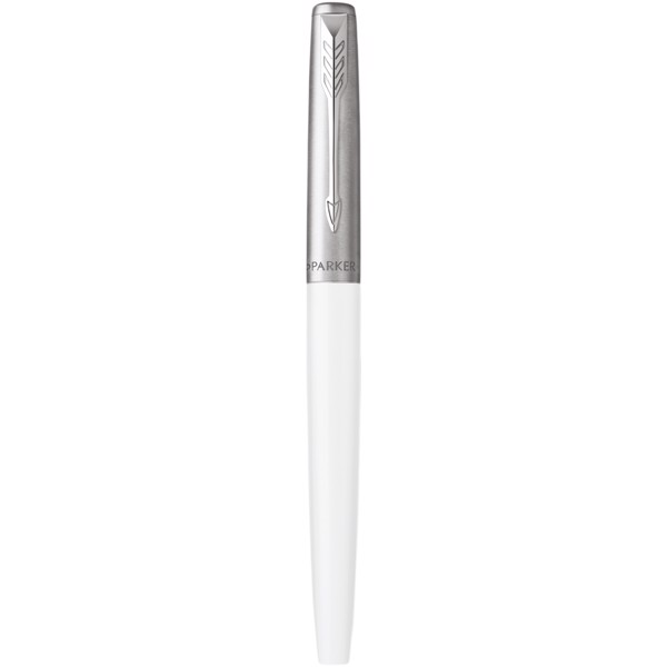 Parker Jotter plastic with stainless steel rollerball pen - White