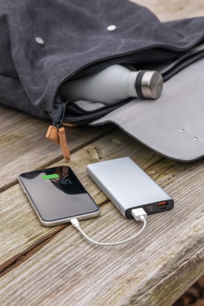 Aluminium 18W 10.000 mAh PD Powerbank - Silver