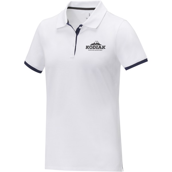 Morgan short sleeve women's duotone polo - White / XS