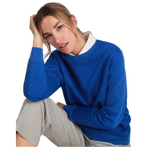 Batian organic cotton unisex crewneck sweater - White / roly-3XL