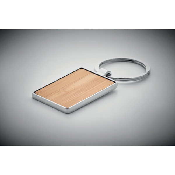 Rectangular key ring bamboo Bendigo