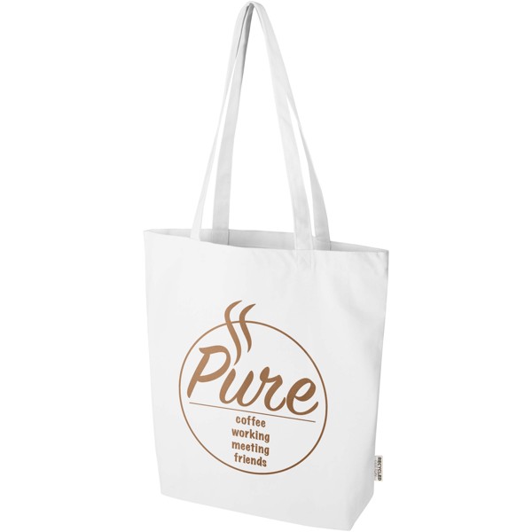 Florida 270 g/m² GRS recycled tote bag 10L - White