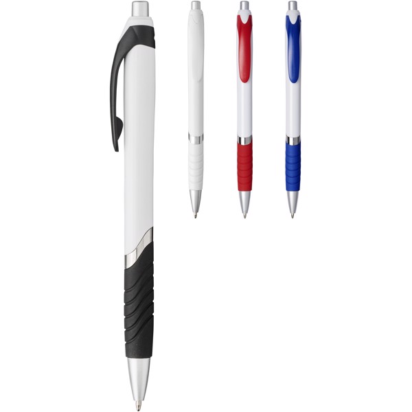 Turbo ballpoint pen with white barrel