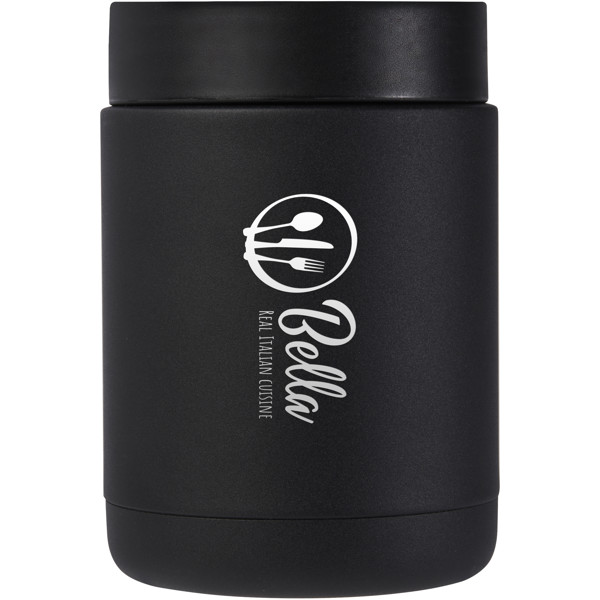 Doveron 500 ml recycled stainless steel insulated lunch pot - Black