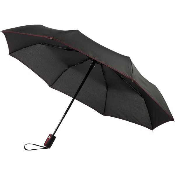21" skládací deštník Stark-mini s automatickým otvíráním/skládáním - Červená s efektem námrazy