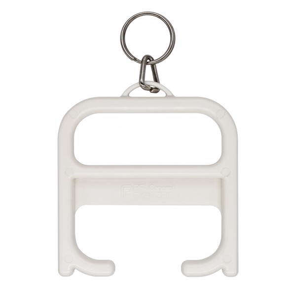 Hygiene handle with keychain - White
