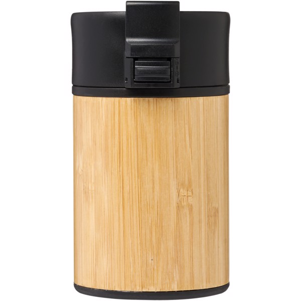 Vaso de 200 ml en bambú con aislamiento de cobre al vacío "Arca" - Negro intenso