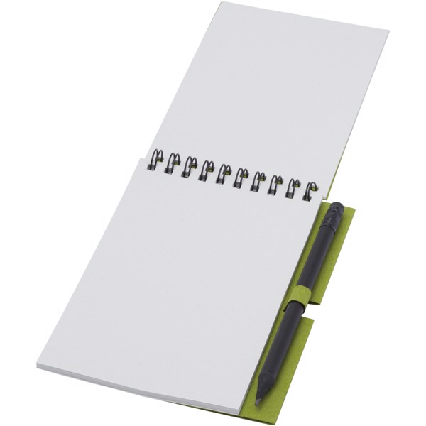 Luciano Eco wire notebook with pencil - small - Green