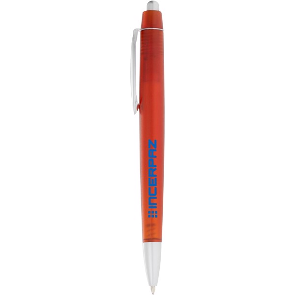 Bolígrafo translucido de tinta azul "Albany" - Rojo transparente
