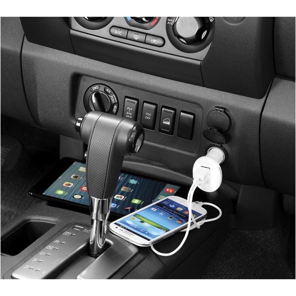 Martin dual car charger - White / Grey