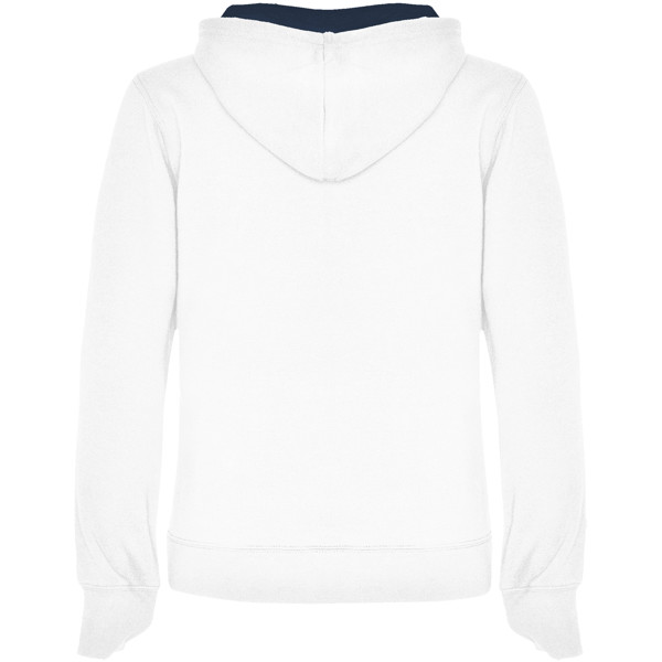 Urban women's hoodie - White / Navy Blue / S