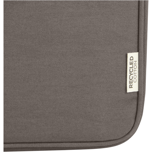 Joey 14\" GRS recycled canvas laptop sleeve 2L - Grey