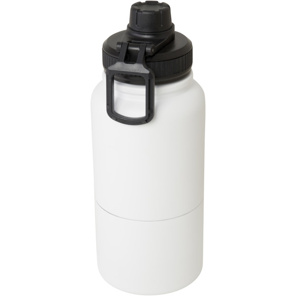Dupeca 840 ml RCS certified stainless steel insulated sport bottle - White