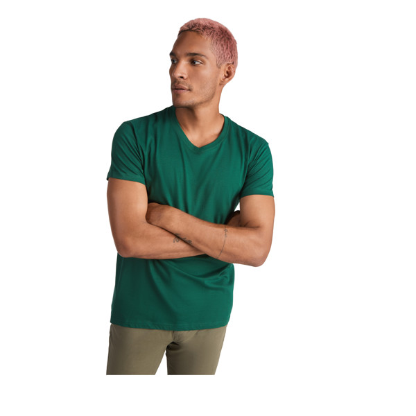 Samoyedo short sleeve men's v-neck t-shirt - White / XL