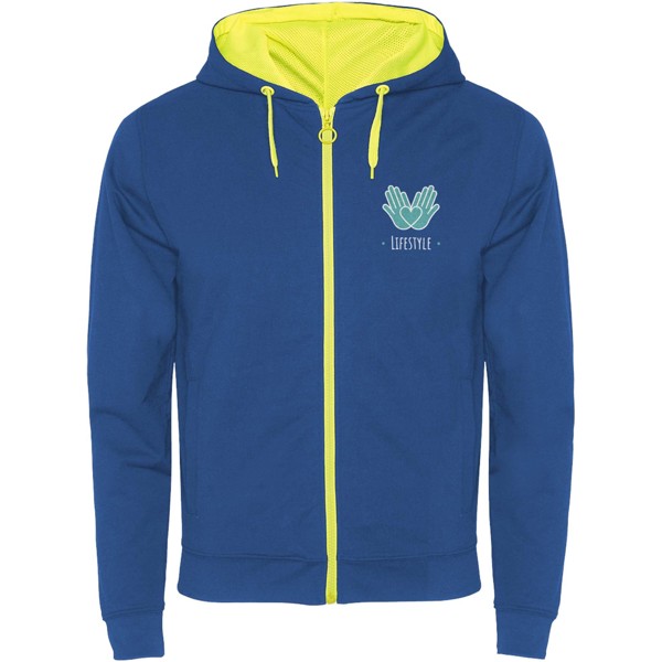 Fuji unisex sweat jacket - Royal Blue / Fluor Yellow / S
