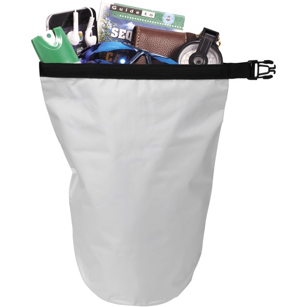 Survivor 5 litre waterproof roll-down bag - White