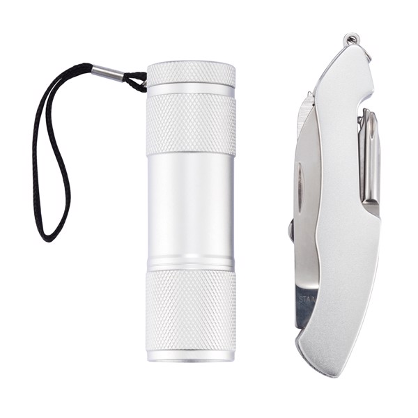 Outdoorová sada Quattro - Stříbrná