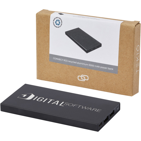 Connect 5000 mAh recycled aluminium power bank