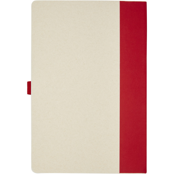 Dairy Dream A5 size reference recycled milk cartons notebook and ballpoint pen set - Red