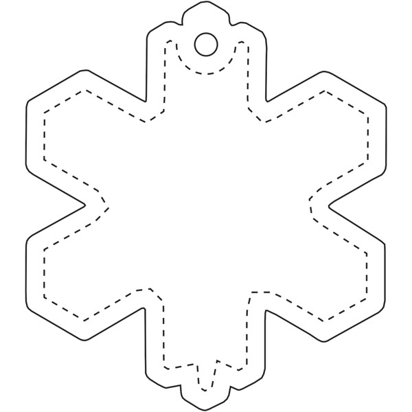 RFX™ H-10 snowflake reflective PVC hanger - White