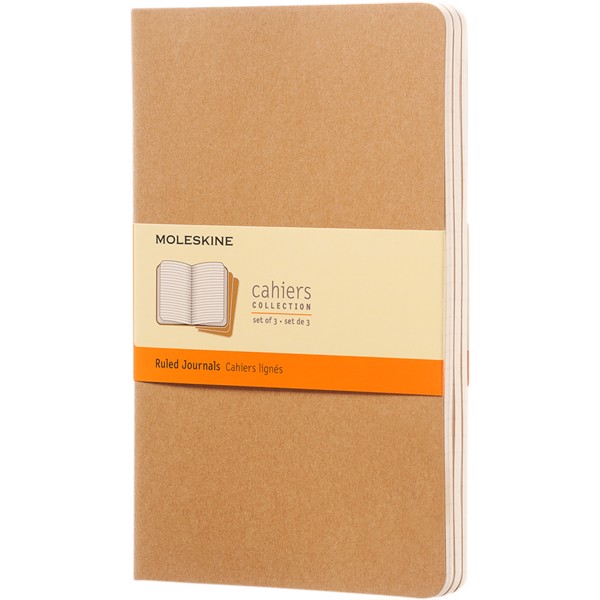 Moleskine Cahier Journal L - ruled - Kraft Brown