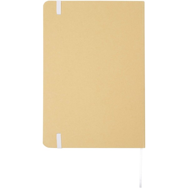Nelida A5 recycled cardboard hard cover notebook - White