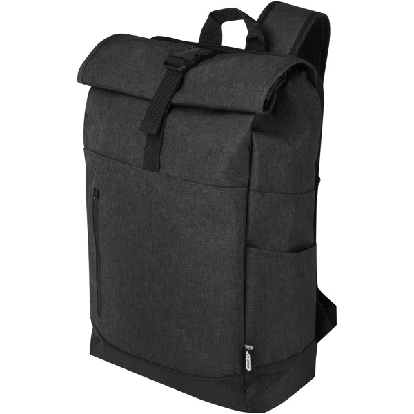 Libra 15.6\" GRS recycled roll-up laptop backpack 12L - Heather Charcoal