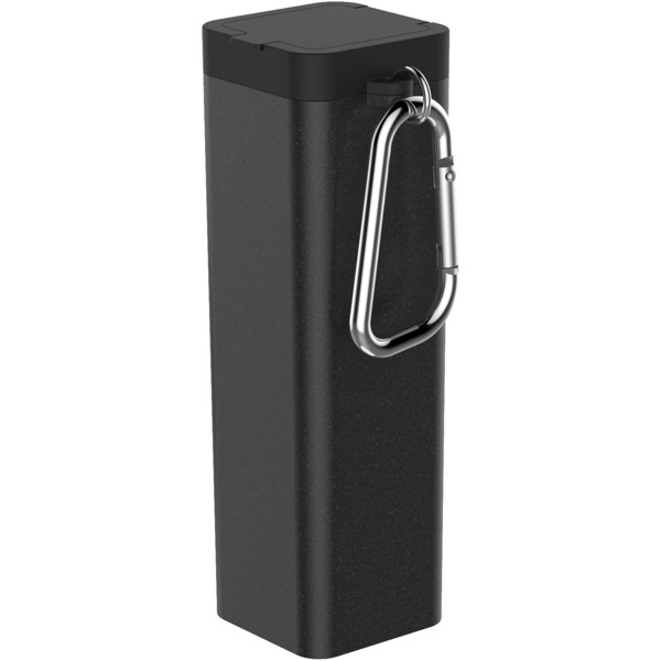 Sada příborů Galen z pšeničné slámy a s držákem na telefon - Černá