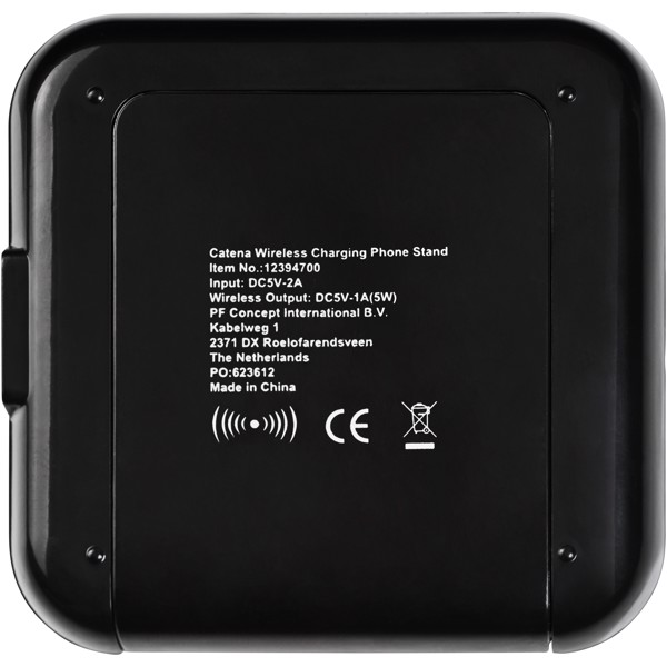 Catena wireless charging phone stand - Solid black