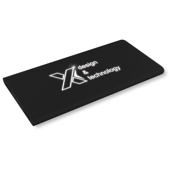 SCX.design P15 light-up 5000 mAh powerbank - Solid black / White