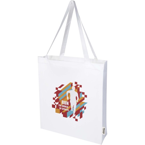 Odisha 180 g/m² OCS organic full gusset tote bag 14L - White
