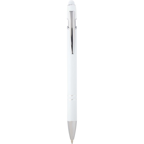 Kish ballpoint pen with silver finish (black ink) - White