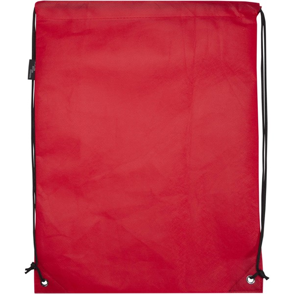 Evergreen GRS recycled non-woven drawstring bag 5L - Red