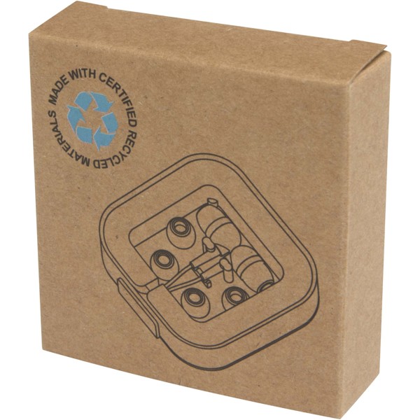 Baekdu wired Type-C headset with recycled plastic storage box - White
