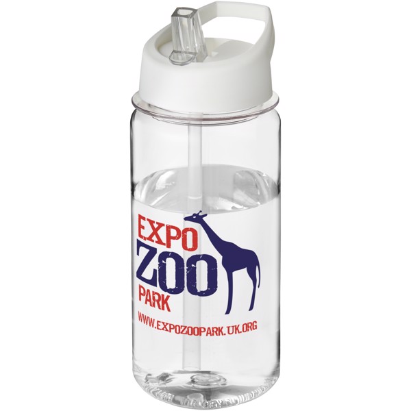 H2O Active® Octave Tritan™ Bidón deportivo con tapa con boquilla de 600 ml - Transparente / Blanco