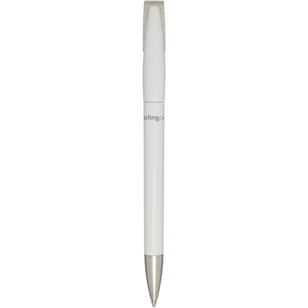 Ana recycled plastic ballpoint pen (blue ink) - White