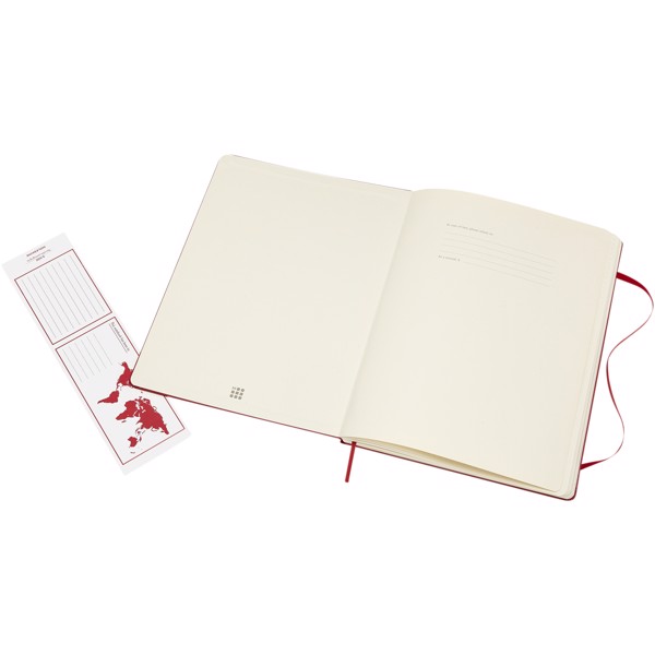Classic XL hard cover notebook - dotted - Scarlet red