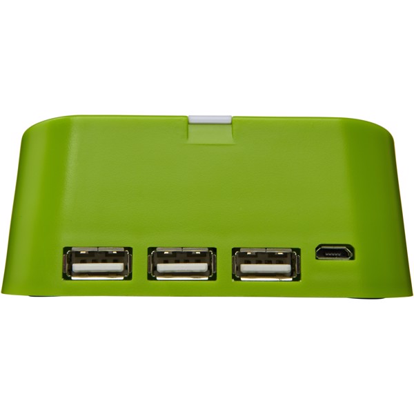 Rozbočovač Hopper 3-in-1a stojánek na telefon - Limetka