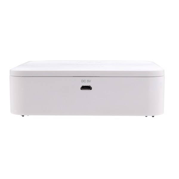 Wireless charging speaker with time display - White