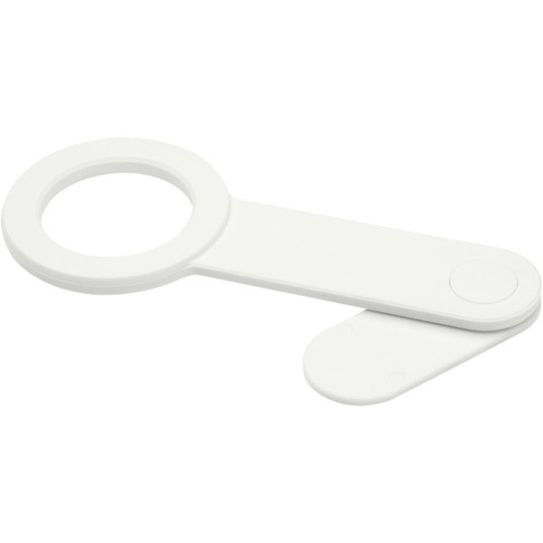 Hook recycled plastic desktop phone holder - White