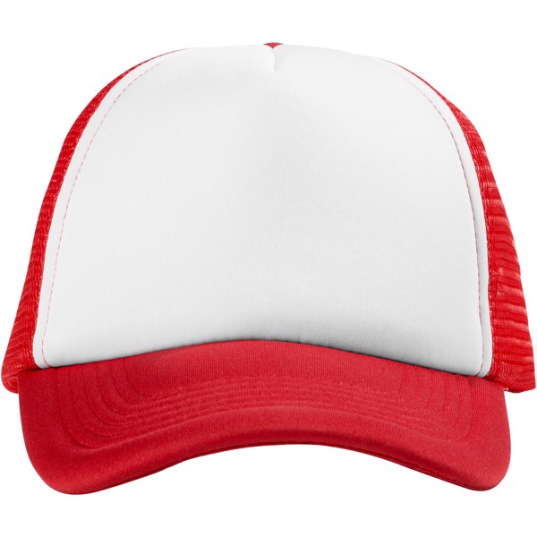 Kšiltovka Trucker s 5 panely - Červená s efektem námrazy / Bílá