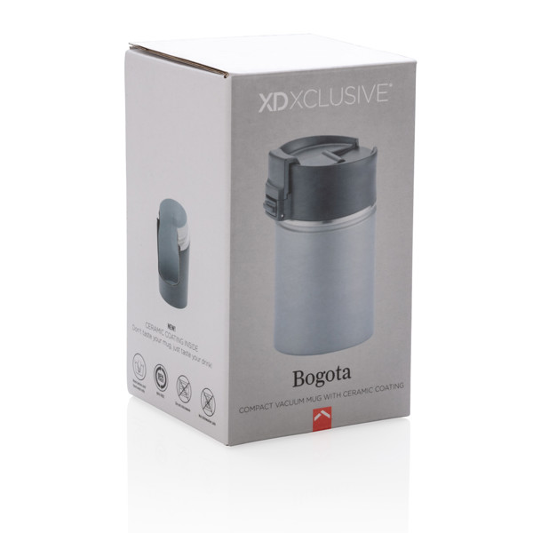 Bogota compact vacuum mug with ceramic coating - Grey