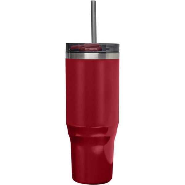 Melbourne 1200 ml RCS certified insulated tumbler with straw - Red